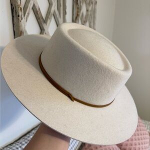 GIGI PIP Black Felt Hat with Tan Suede Band